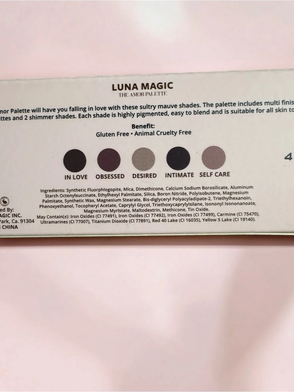Luna Magic The Amor Eyeshadow Palette — Soft Pink